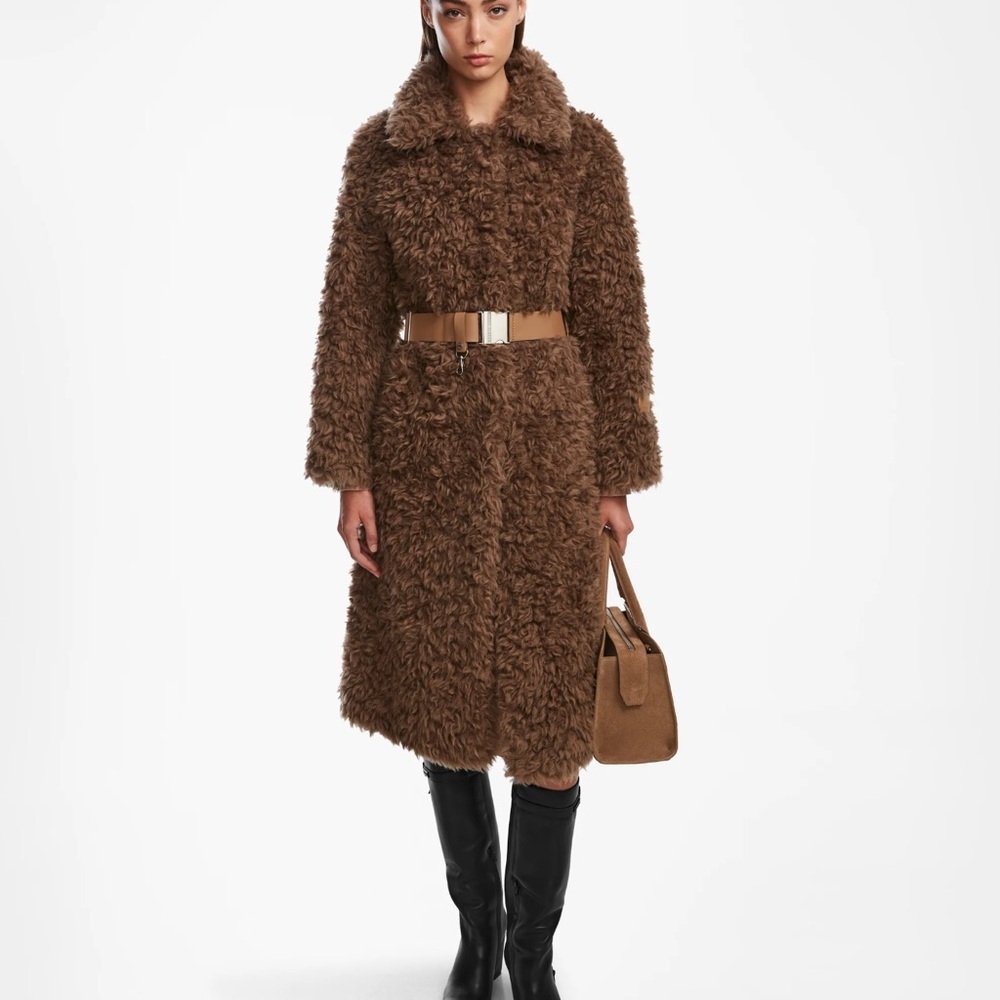 RUDSAK Brown Teddy Jacket with Belt